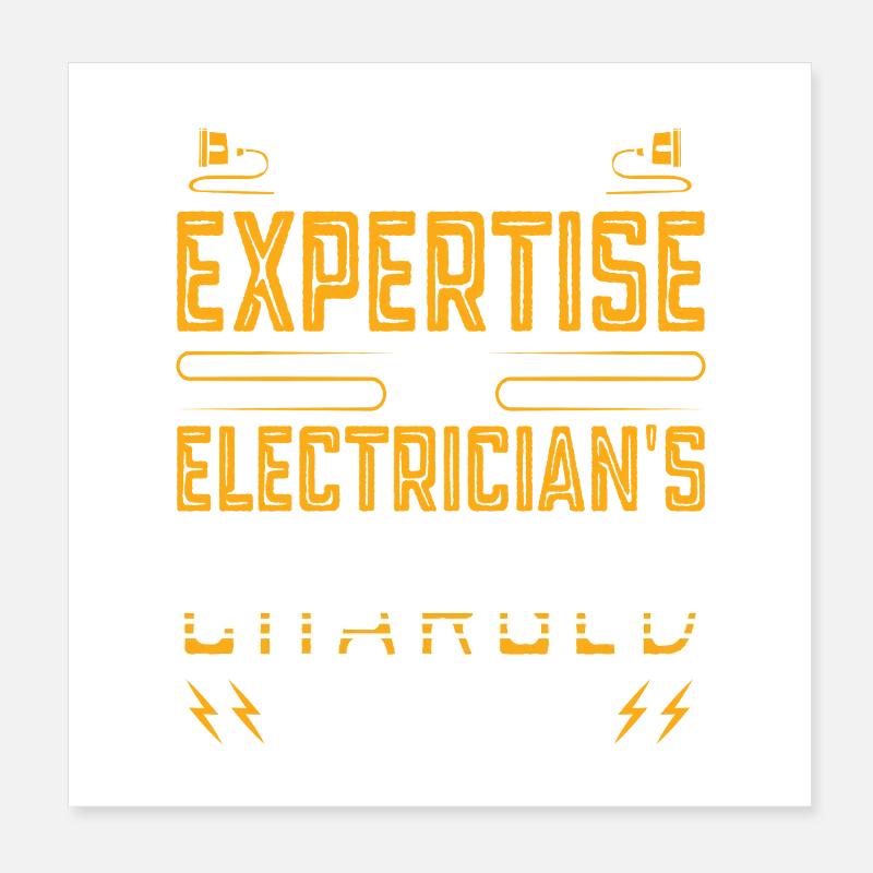 Electrician, Electronics Technician, Electrician Poster 8" x 8" (20x20 cm)