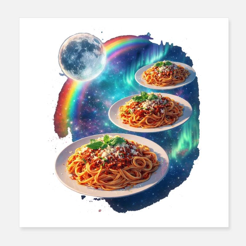 Galaxie Cosmic Pasta Poster 20 x 20 cm