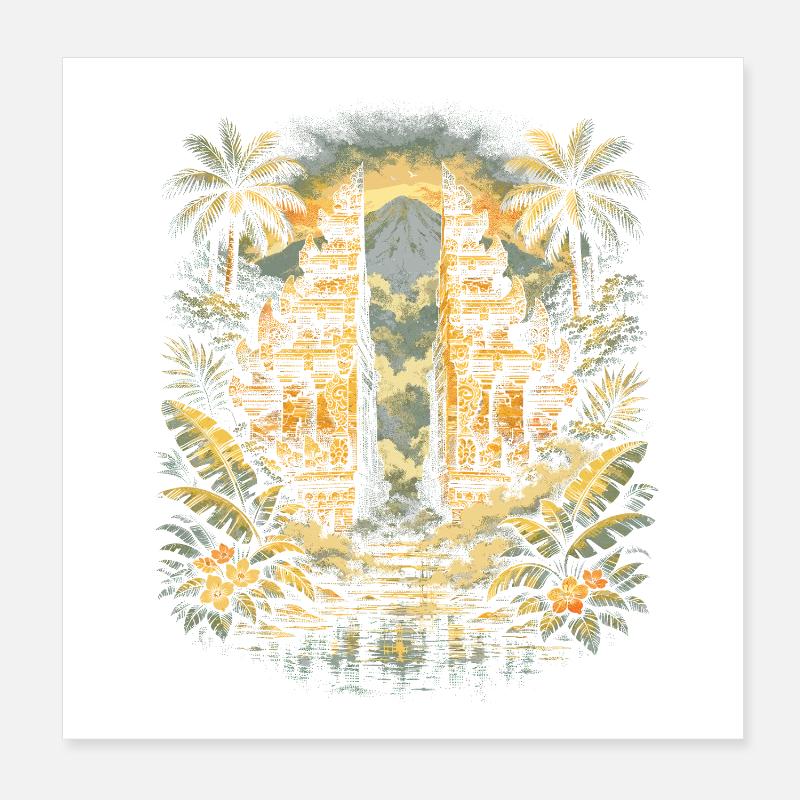 Circuit à Bali Poster 20 x 20 cm