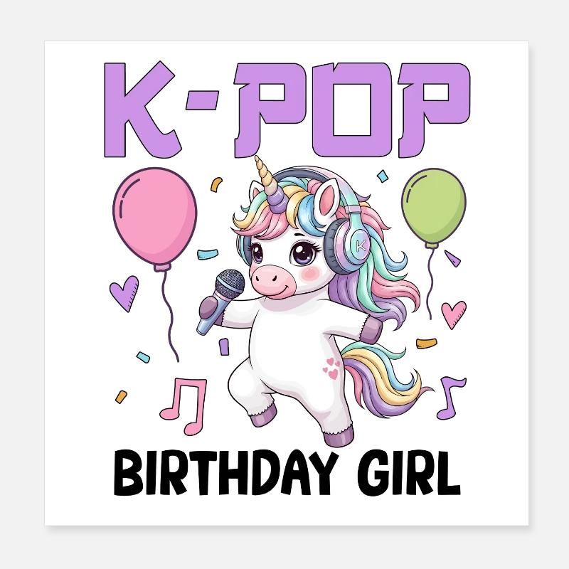 Fille d’anniversaire de K Pop Poster 20 x 20 cm