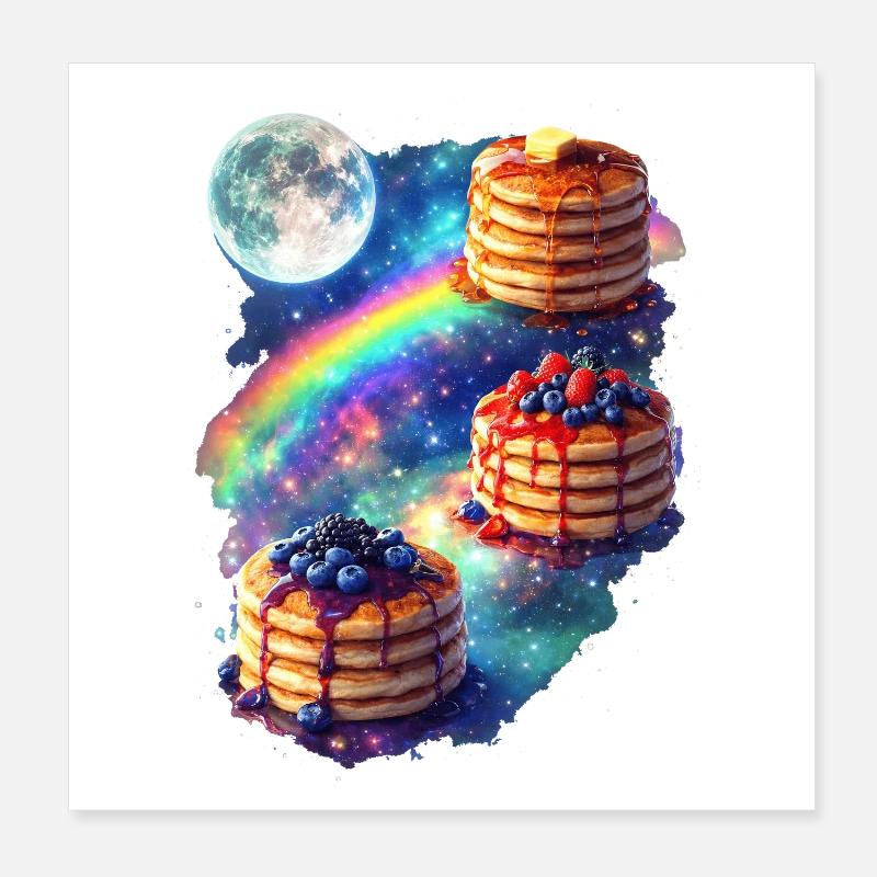 Kosmische Pfannkuchen Galaxie Poster 20x20 cm