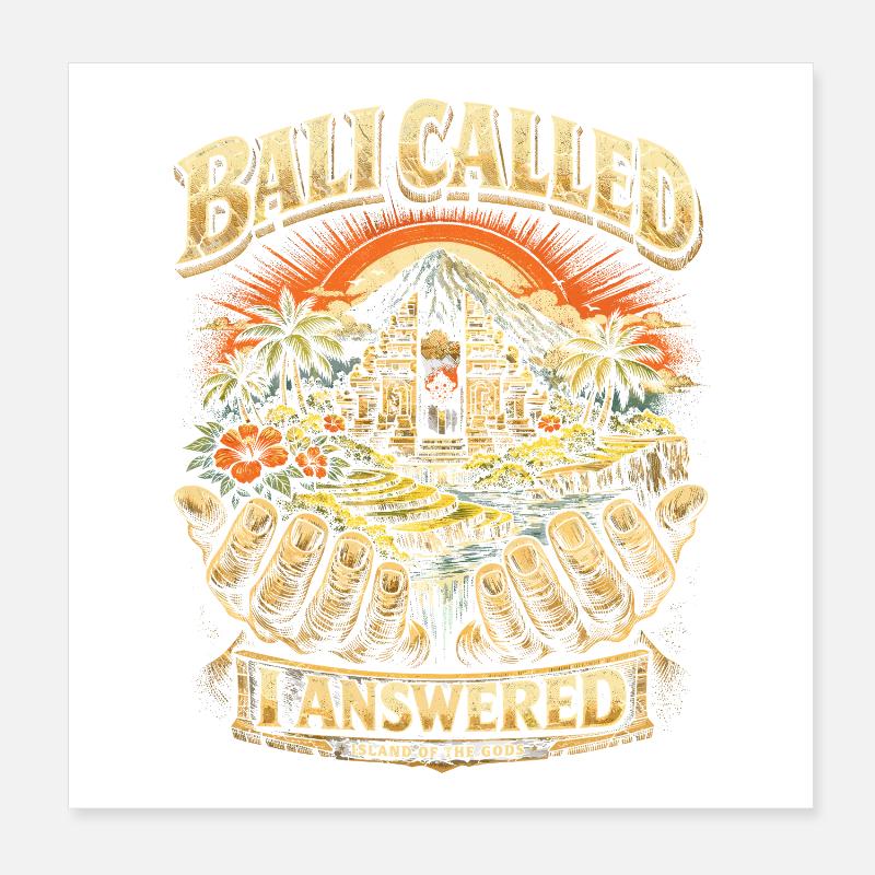 Circuit à Bali Poster 20 x 20 cm