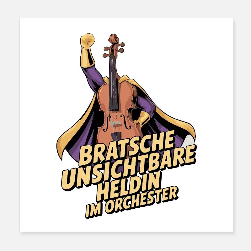 Bratsche - Unsichtbare Heldin Im Orchester Poster 20x20 cm
