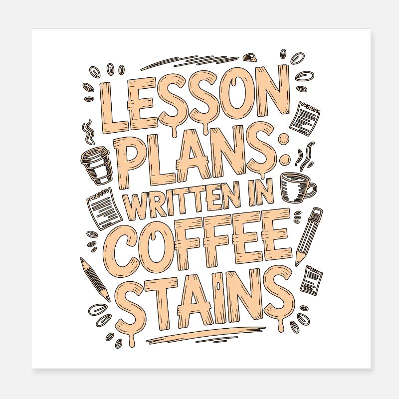 Elementary Teacher Lesson Plans Primary Teacher Poster 8" x 8" (20x20 cm)