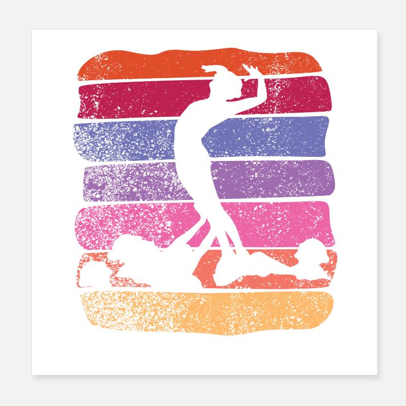 Artistic Swim Team Synchronschwimmen Poster 20x20 cm