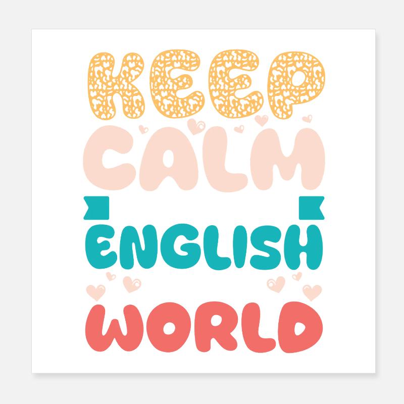 Professeur ELL Langue anglaise Poster 20 x 20 cm