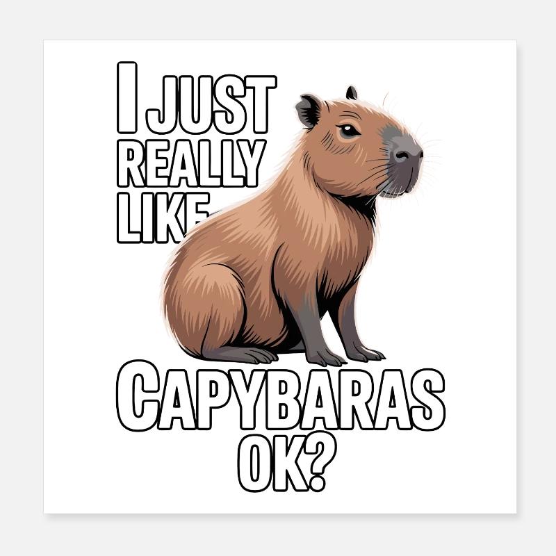 Capybara, I just really like capybaras Poster 20x20 cm