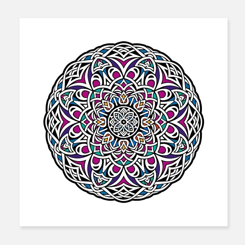 Beltane Mandala May Day Celebrations Pagan Poster 8" x 8" (20x20 cm)