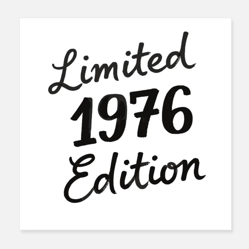 Édition Script Anniversaire Vintage 1976 Poster 20 x 20 cm