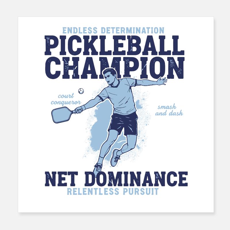 Champion de pickleball : domination nette implacable Poster 20 x 20 cm