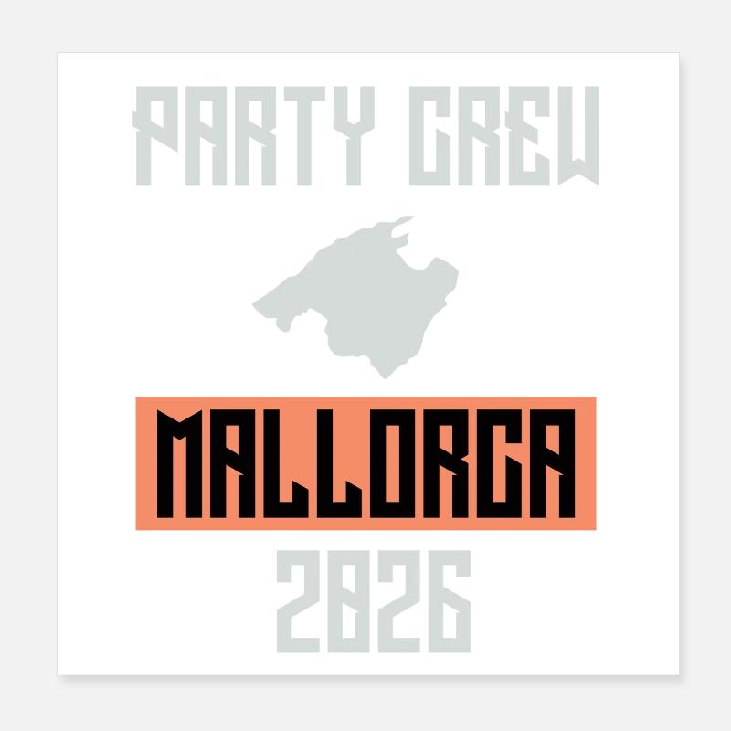 Majorque, Parti Poster 20 x 20 cm