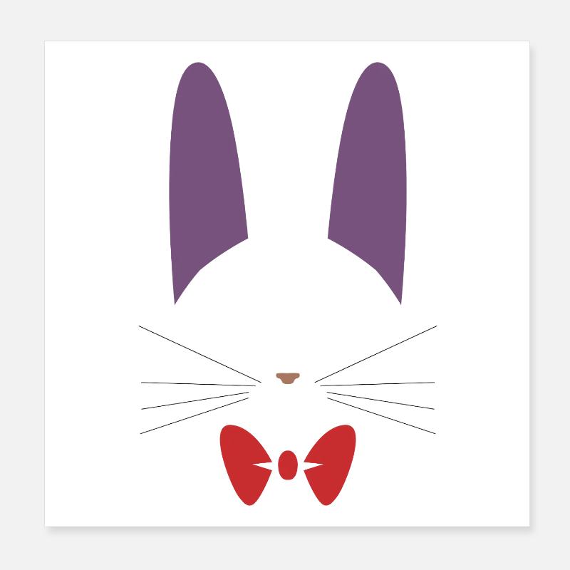 Chat Jiji noir mignon avec nœud papillon rouge Poster 20 x 20 cm