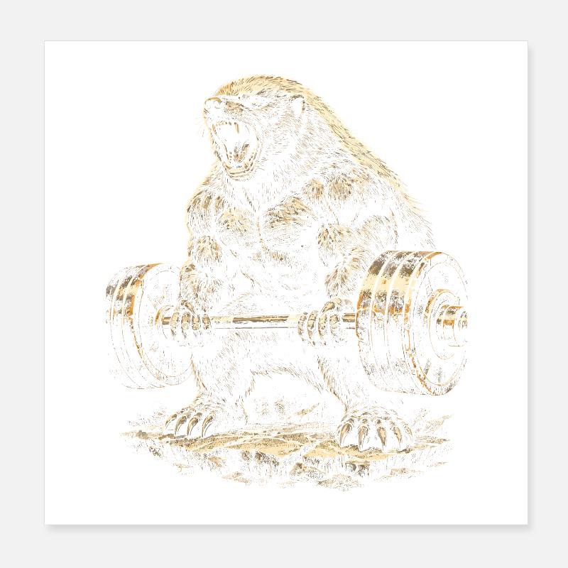 Honigdachs Honey Badger Tier Poster 20x20 cm