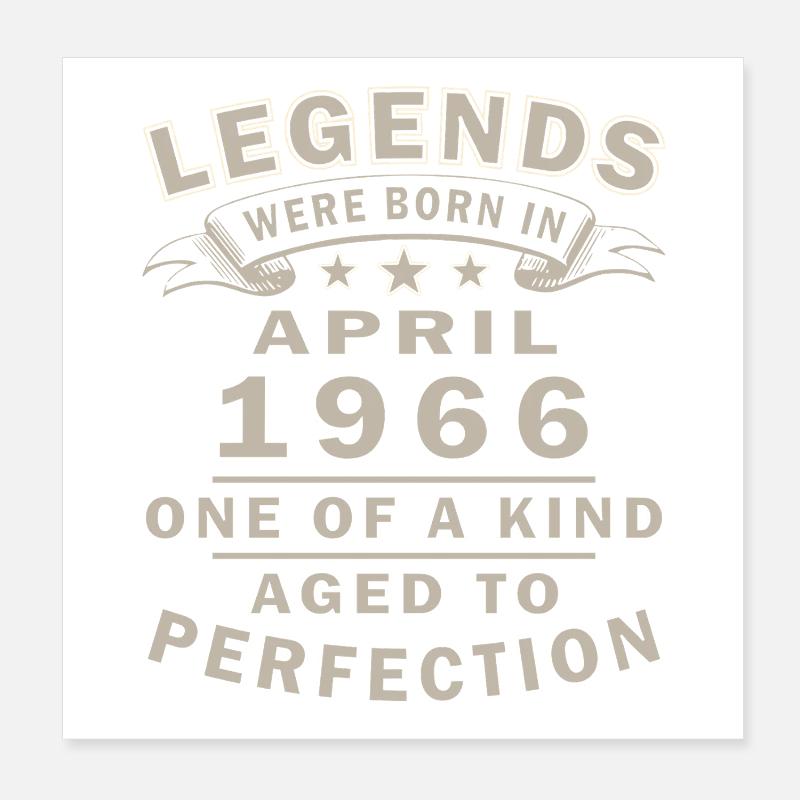 Avril 1966 Poster 20 x 20 cm