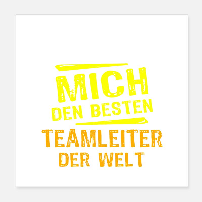 Teamleiter Geschenk Poster 20x20 cm