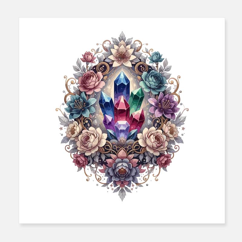 Crystal Flowers Prism Ring Poster 8" x 8" (20x20 cm)