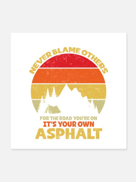 Camping Scouts Mountain Hiking Forest Campers - Poster 8" x 8" (20x20 cm) - white - Front