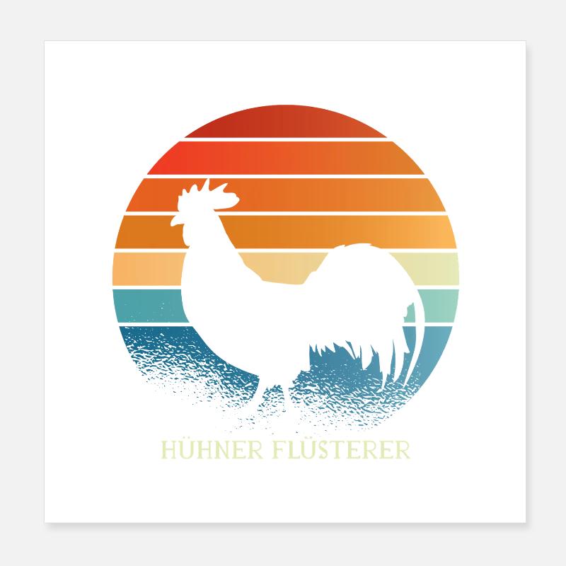Hühnerflüsterer Poster 20x20 cm