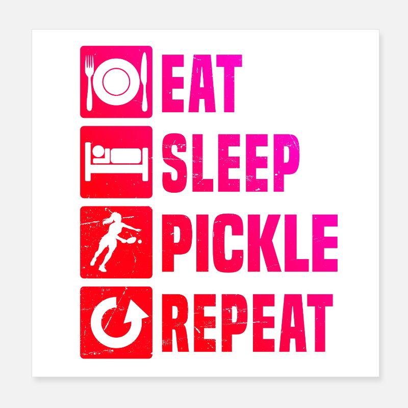Pickleball Player Gift Idea for Mother's Day Poster 8" x 8" (20x20 cm)