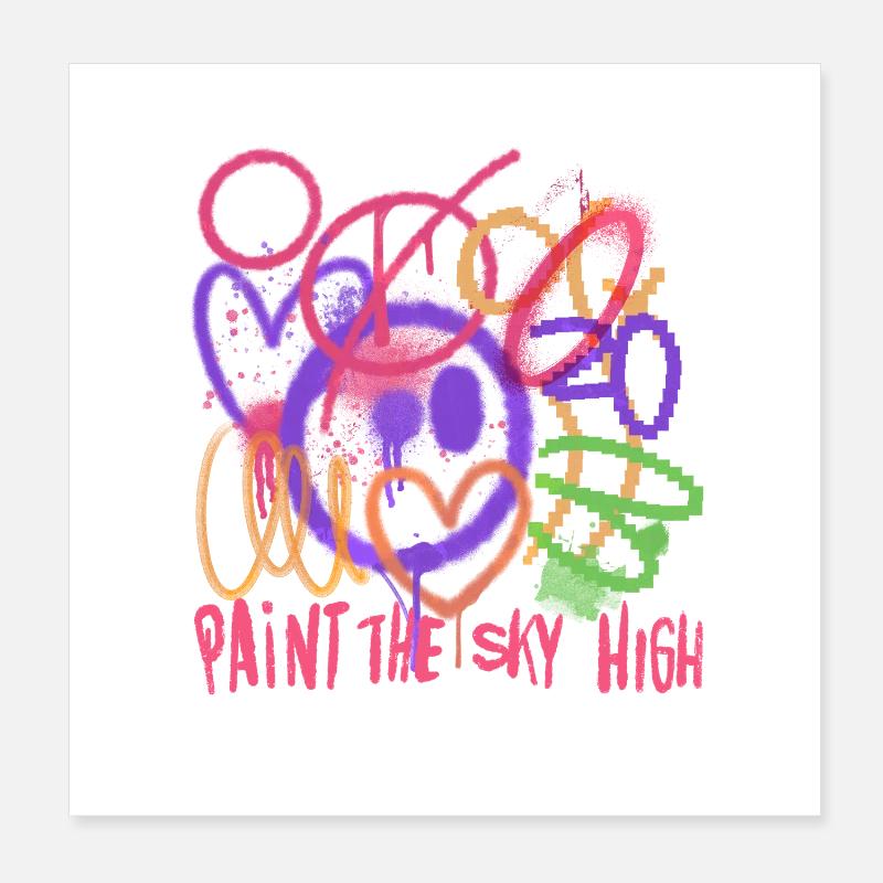 Graffiti Sky Poster 20x20 cm