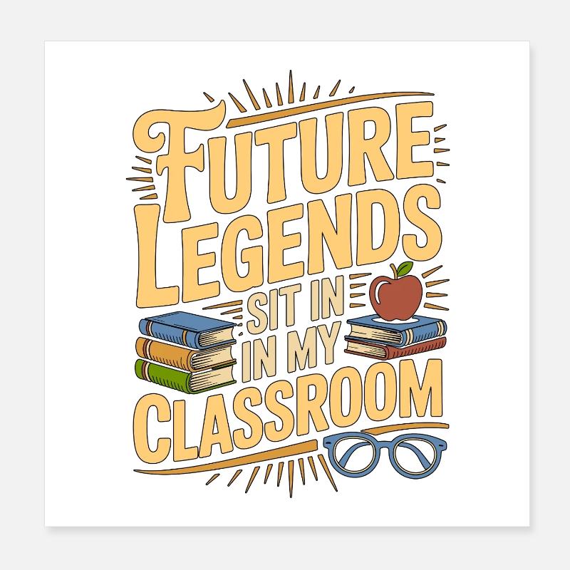 Enseignant de lycée Future Legends Carrière d’enseignant Poster 20 x 20 cm