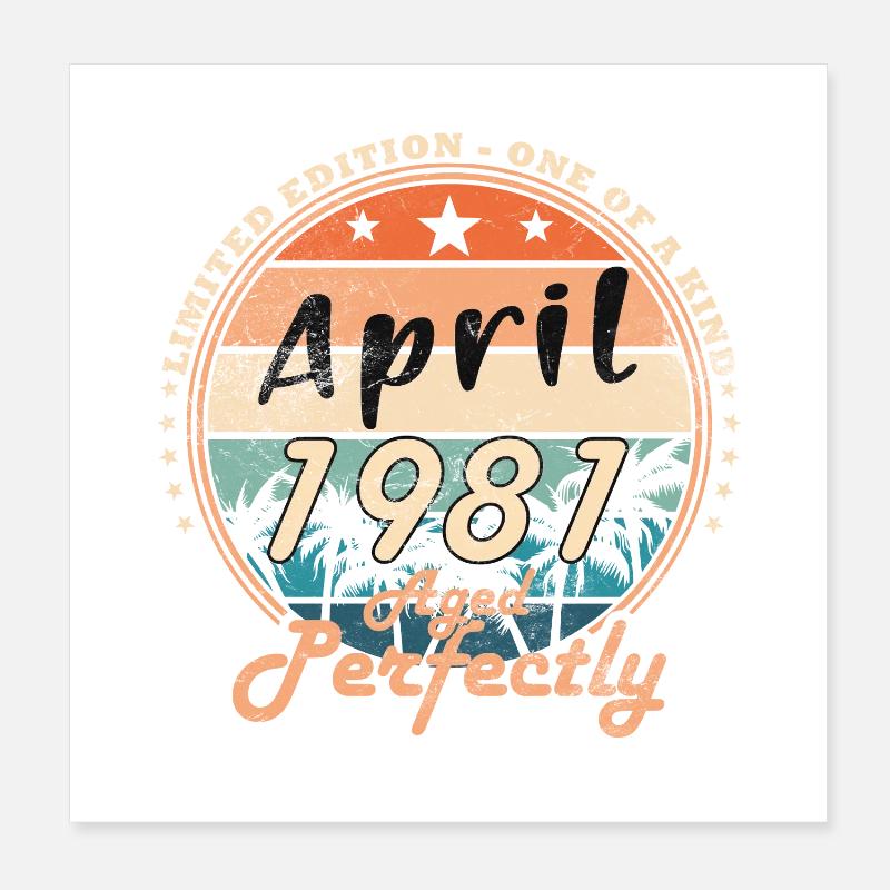 April 1981 Poster 20x20 cm