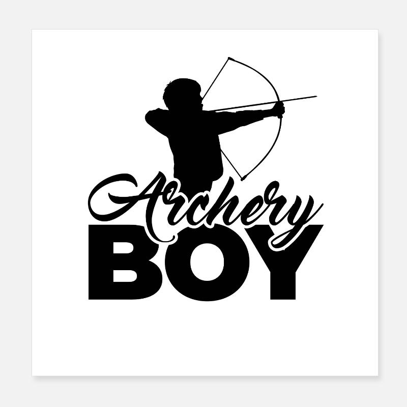 Archery Boy Poster 8" x 8" (20x20 cm)
