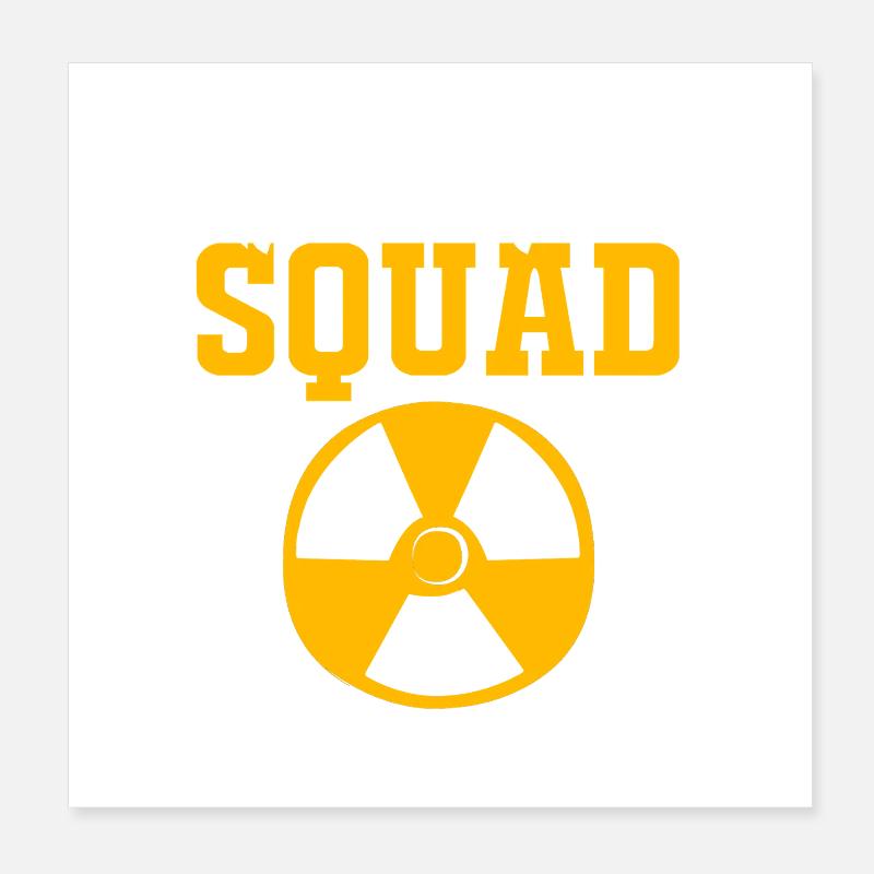 Nuklear Nuklearmedizin Atom Radiologie Poster 20x20 cm