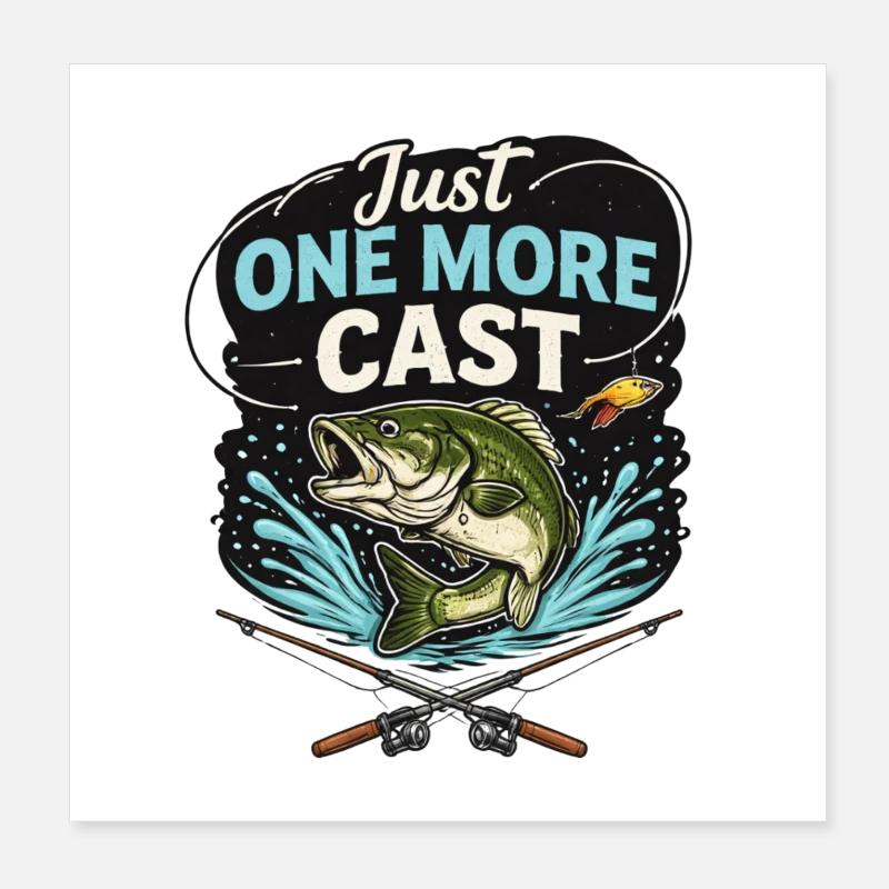 Another Throw Funny Angler Saying Poster 8" x 8" (20x20 cm)
