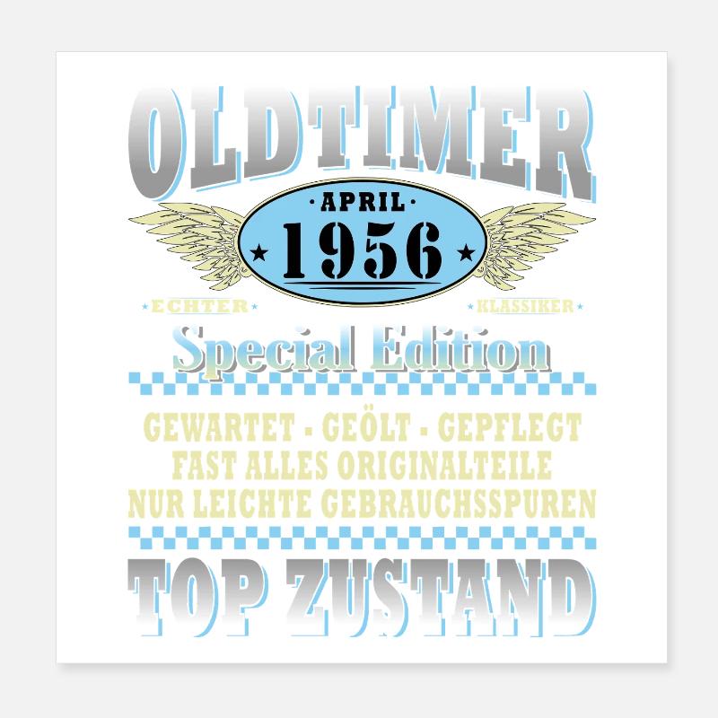 Oldtimer 1956 Special Edition Poster 20x20 cm