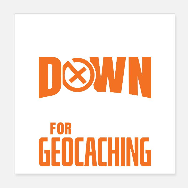 Prêt pour le géocaching Art GPS Hunter Poster 20 x 20 cm