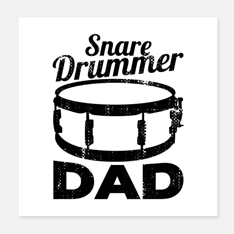 Drummer Dad Poster 8" x 8" (20x20 cm)