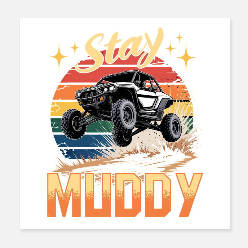 UTV Off Road 4 Wheeler Side by side Poster 20x20 cm
