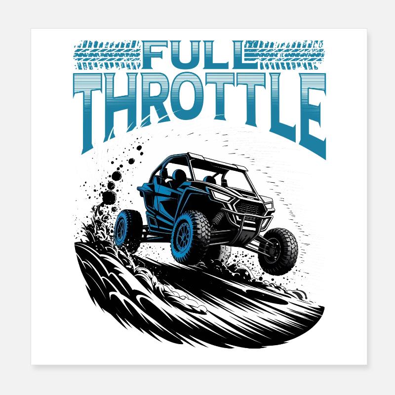 UTV Tout-Terrain 4 Roues Côte à côte Poster 20 x 20 cm
