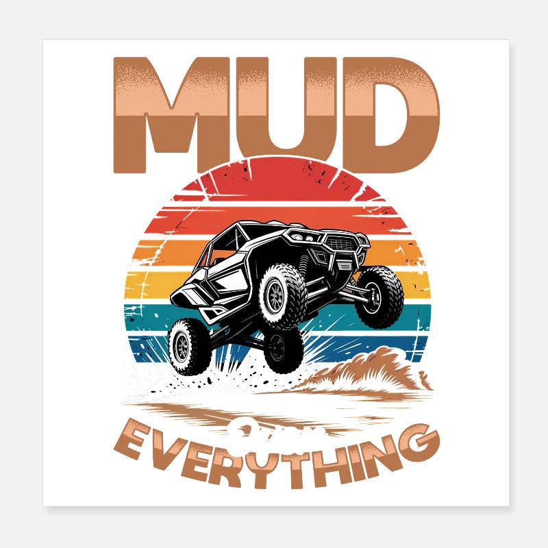 UTV Off Road 4 Wheeler Side by side Poster 20x20 cm