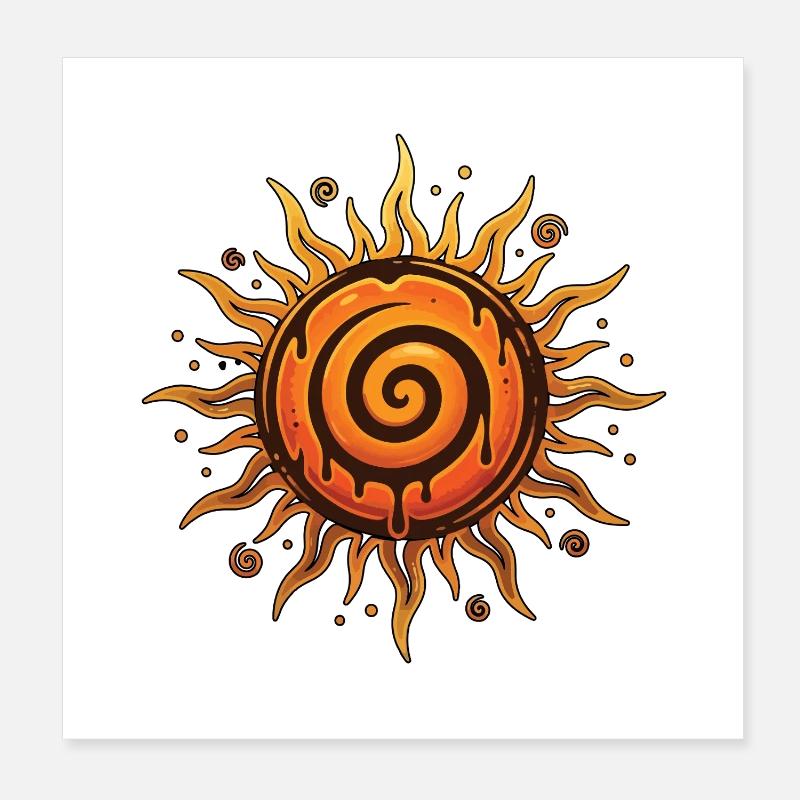 Litha Pagan Summer Solstice Midsummer Midsommar Poster 8" x 8" (20x20 cm)