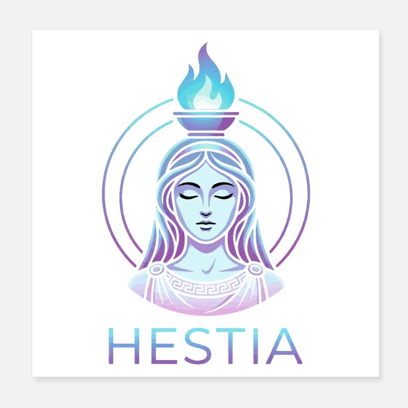 Illustration de la déesse du feu Hestia Poster 20 x 20 cm