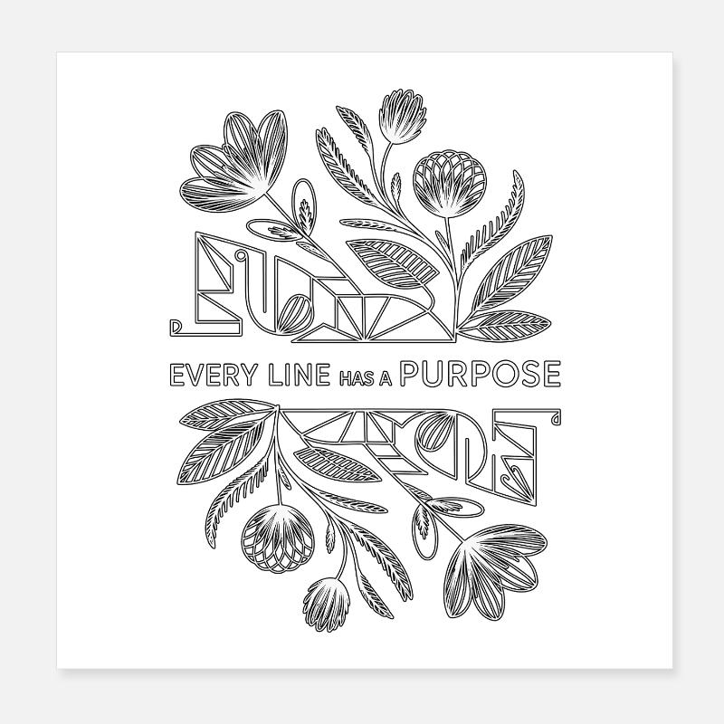 Logo Designer Every Line Has A Purpose Illustrator Poster 20x20 cm