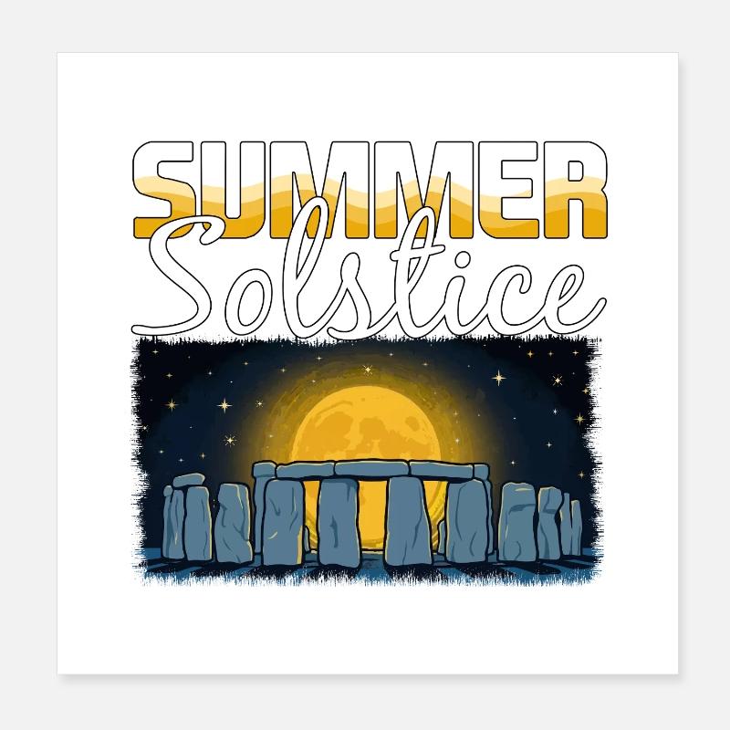 Litha Pagan Solstice d’été Midsommar Poster 20 x 20 cm