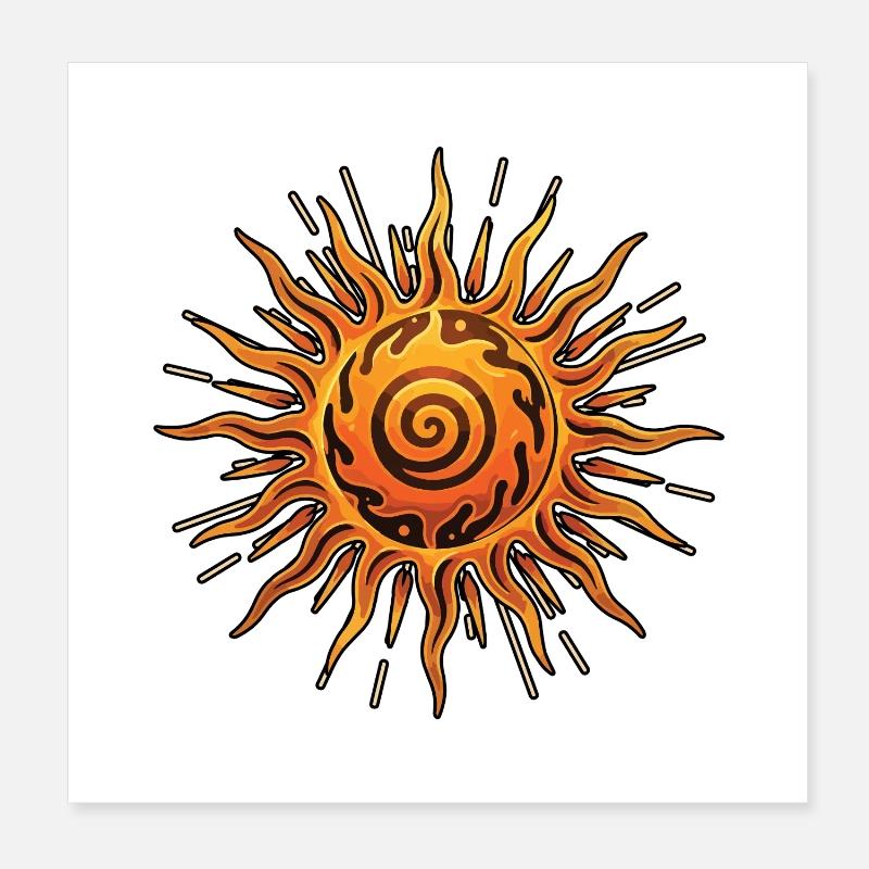 Litha Pagan Solstice d’été Midsommar Poster 20 x 20 cm