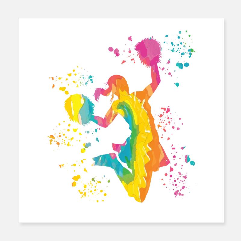 Cheerleader Cheer Mom Cheerleading Poster 8" x 8" (20x20 cm)