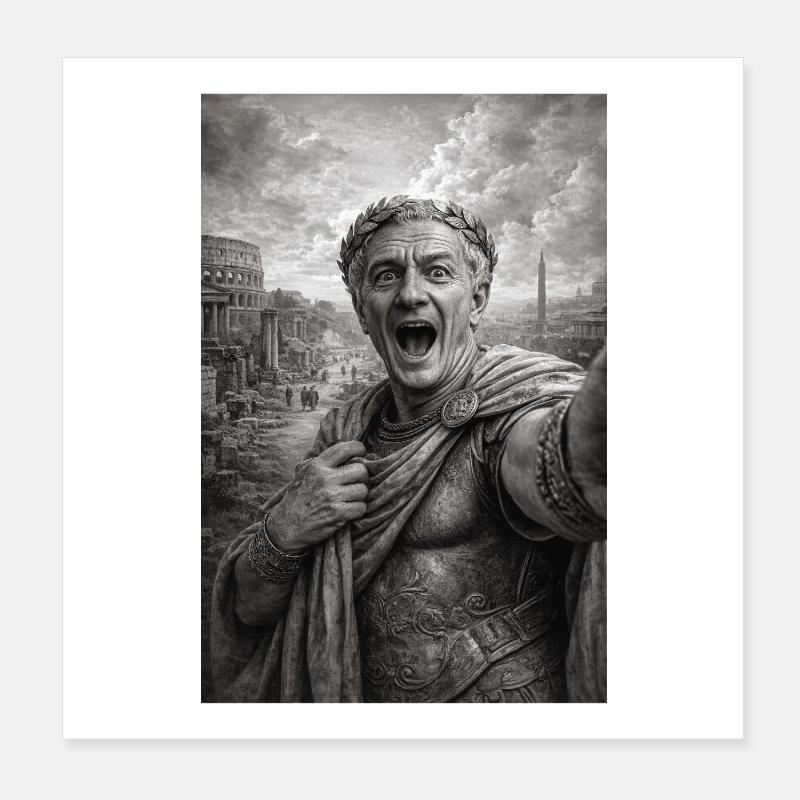  Caesar Selfie Poster 20x20 cm
