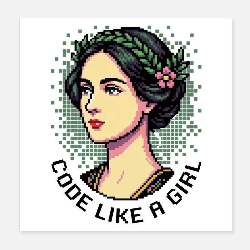 Ada Lovelace : Code comme une fille Poster 20 x 20 cm