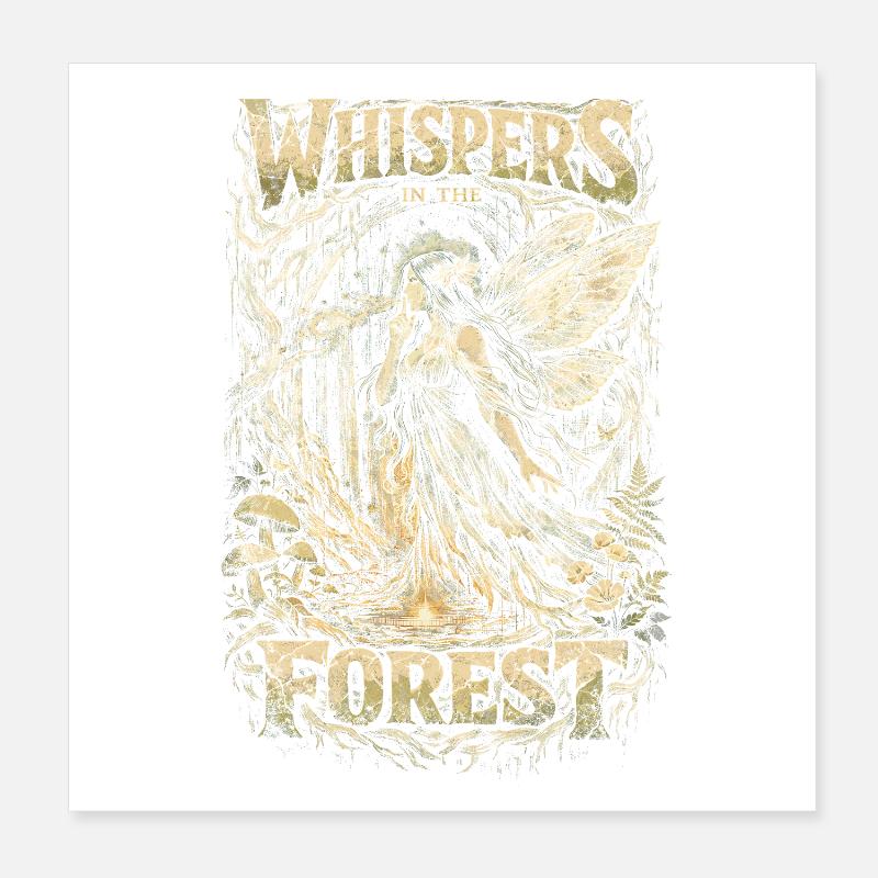 Fairycore Fairy Gothic Murmure dans la Forêt Poster 20 x 20 cm