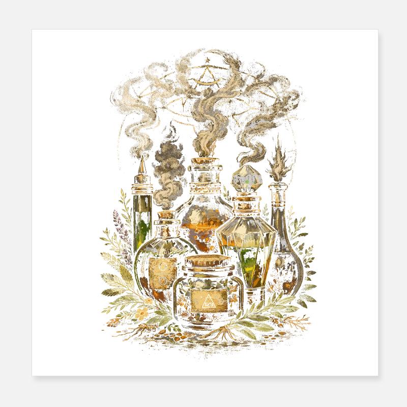 Pharmacist Herb Collector Pharmacist Poster 8" x 8" (20x20 cm)