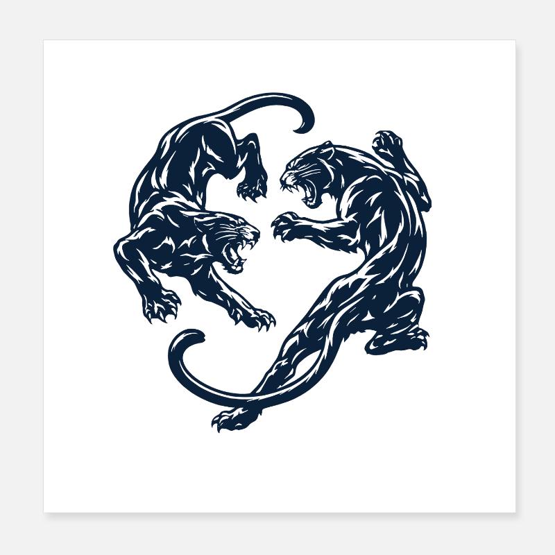 Kreis der Panther – Schattenkampf Poster 20x20 cm