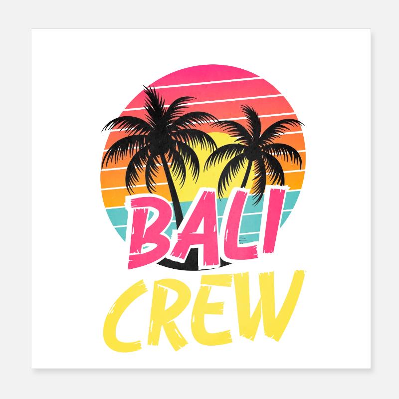 Bali Crew Poster 20x20 cm