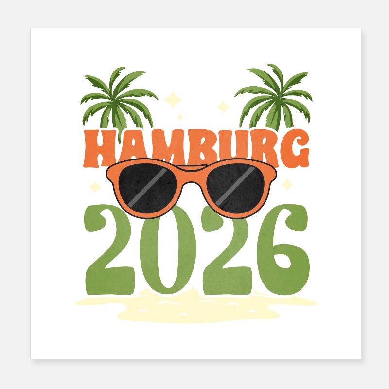 Hambourg 2026 Poster 20 x 20 cm