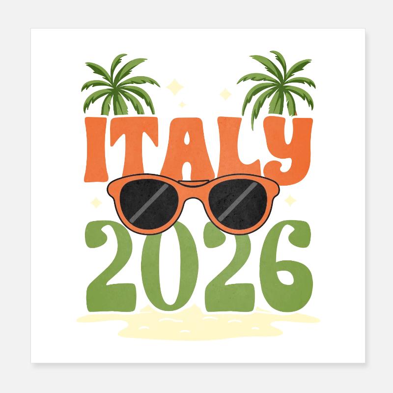 Italie 2026 Poster 20 x 20 cm