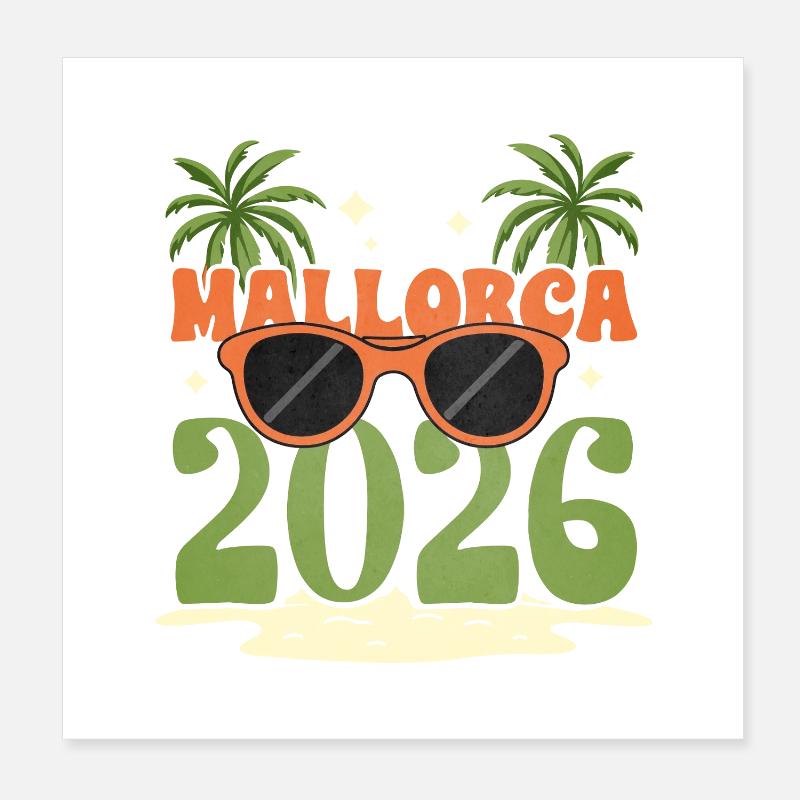Majorque 2026 Poster 20 x 20 cm